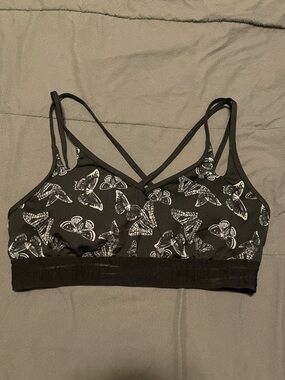 PINK Victoria's Secret Black Butterfly Print Bralette